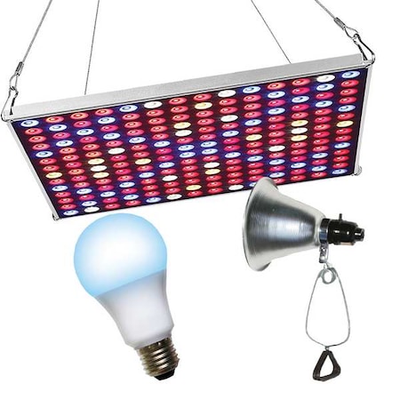 Miracle Led Spectrum LED Grow Panel & Clamp On LED Blue 5 Spectrum Grow Light Kit 602230