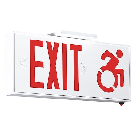 Compass LED Exit Sign w/ Dynamic Accessibility Symbol, Nicad Battery, 120/277v CSEUDR