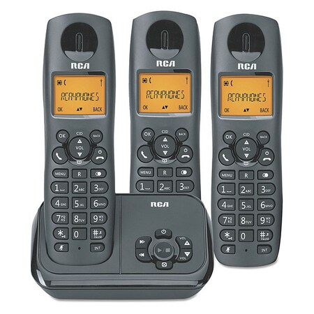 Rca Cordless Phone 1Line, 2Handset, 2162Series 2162-3BKGA