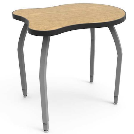 ELO DESKS Classroom Desk, 22-1/2" D, 30" W, 26" to 31" H, Bannister Oak, Laminate ELO7600-ADJG4-32