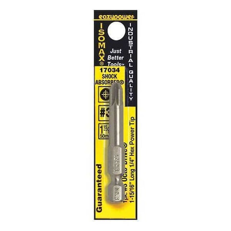 Eazypower Octo Drive Power Bit, No. 3, 2" 17034