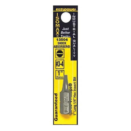 Eazypower Screwdriver Drill Bit, 3-4, 1" 13504