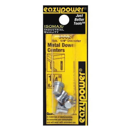 Eazypower Metal Dowel Centers, 1/4", PK4 30028