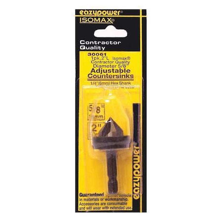 Eazypower Adjustable Countersink, 5/8", 1/4" Shank 30061