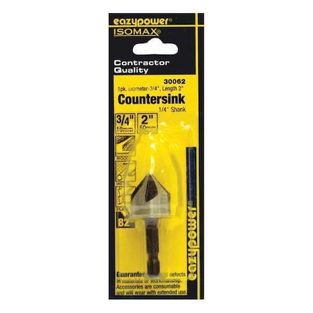 Eazypower Countersink, 3/4", 1/4" Hex 30062