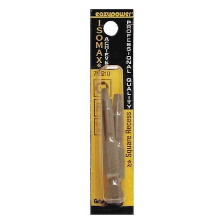 Square Recess Power Bit, R2, 2 (4 Pieces)