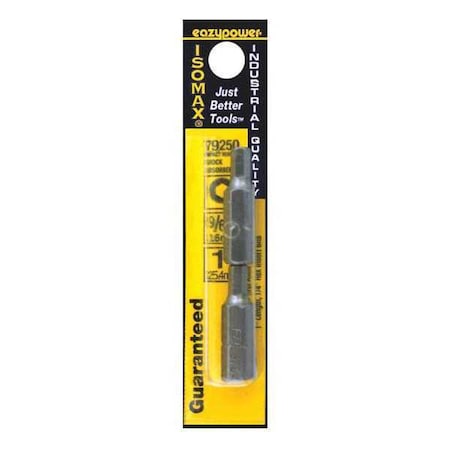 Eazypower SAE Hex Key Bit, 9/64", 1", PK2, 2 PK 79250