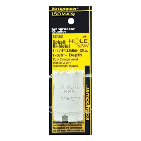 Eazypower Bi-Metal Hole Saw Cobalt 1-1/4" x 1-3/8" 82452