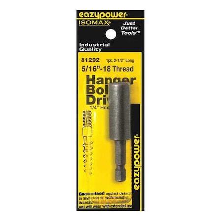 Eazypower Hanger Bolt Driver, 5/16-18 81292