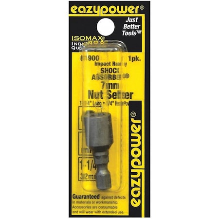 Eazypower Magnetic Nut Setter, 7mm, 1-1/4