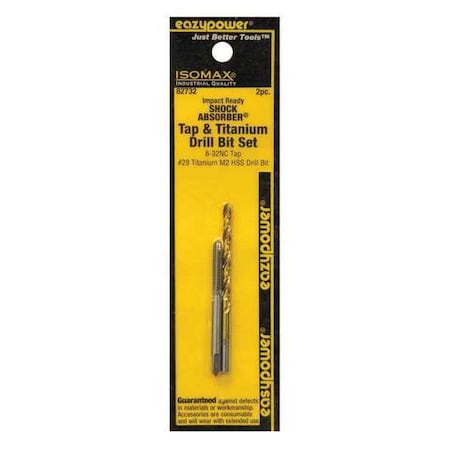 Eazypower Tap and Titanium Drill Set, 8-32NC, 2 pcs. 82732