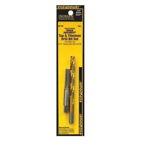 Eazypower Tap and Ttnium Drill Set, 3/8-16NC, 2 pcs. 82739
