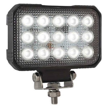 Buyers Products Ultra Bright 6 Inch Wide Rectangular Clear LED Spot Light, 12-24 VDC 1492190