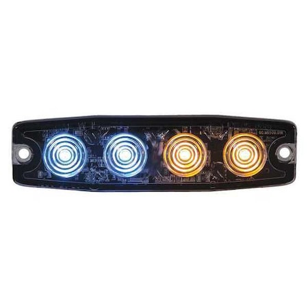 Buyers Products Ultra Thin 4.5 Inch Blue/Amber LED Strobe Light 8892248