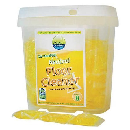 Aqua Chempacs Neutral Floor Cleaner, 120 per pk., Bucket 4-0506