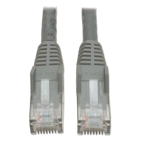 Tripp Lite Cat6 Gigabit Snagless Molded Patch Cable (RJ45 M/M) - Gray, 10-ft.(N201-010-GY)