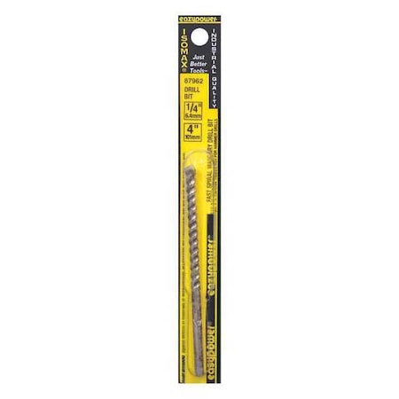 Eazypower Masonry Drill Bit, 1/4", 4" L 87962
