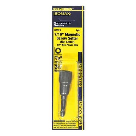 Eazypower Magnetic Nut Setters, 7/16", 2-9/16" 87929
