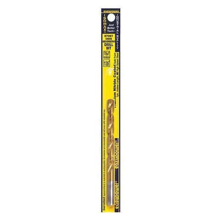 Eazypower 21/64" HSS TiN 135 Deg. Jobber Length Drill Bit, Shank Dia.: 3/8" 87087