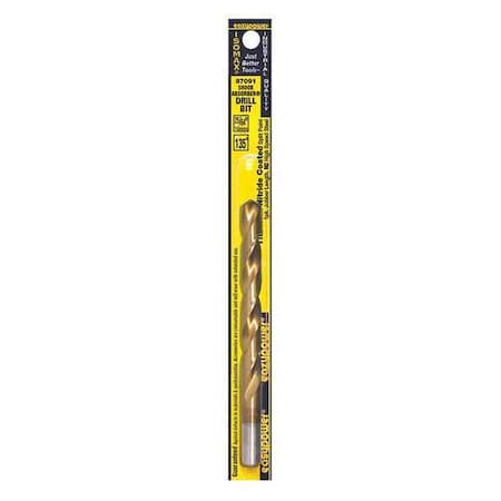 Eazypower 25/64" HSS TiN 135 Deg. Jobber Length Drill Bit, Shank Dia.: 3/8" 87091