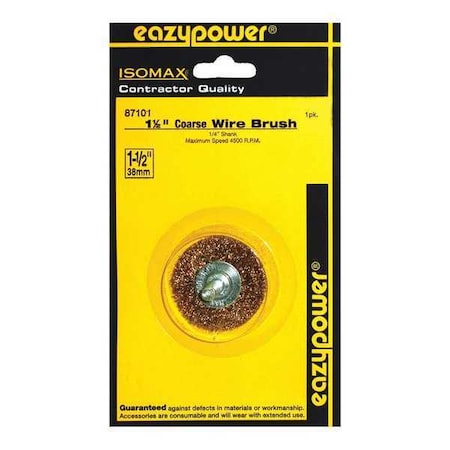 Eazypower Mounted Flat Wire Wheel Brush, 1-1/2" 87101