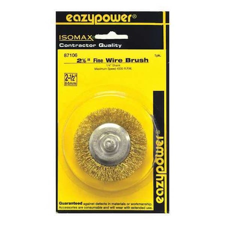 Eazypower Mounted Flat Wire Wheel Brush, 2-1/2" 87106