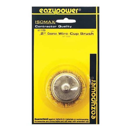 Eazypower Wire Cup Brush, Coarse, 2" 87109