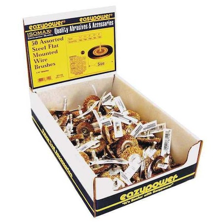 Eazypower Assorted Wire Wheel Brushes, 50 pcs. 87119