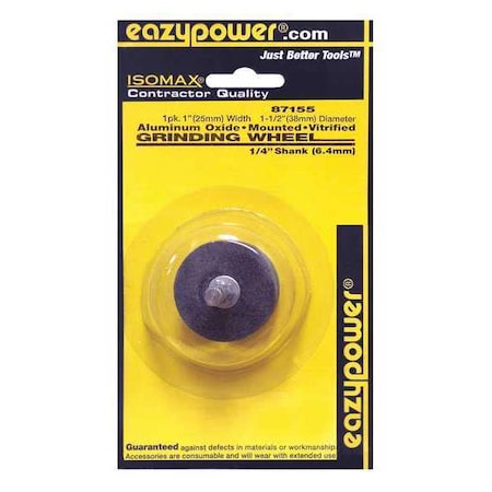Eazypower Mounted Grinding Wheel, 1-1/2x1x1/4" 87155