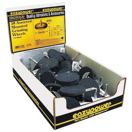 Eazypower Assorted Mounted Grinding Wheels, 50 pcs. 87160