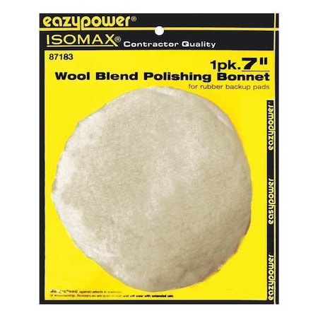 Eazypower Wool Blend Polishing Bonnet, 7" 87183