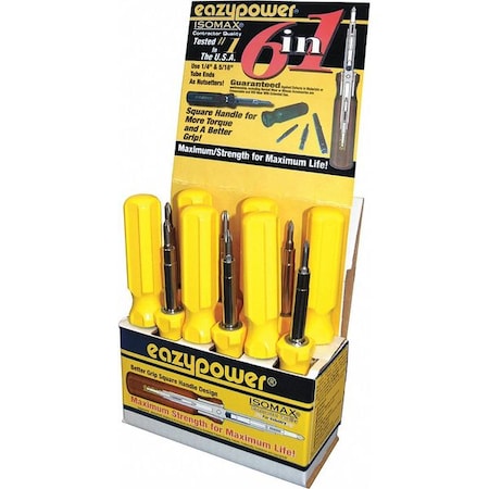 Eazypower Screwdriver 6 In 1 Display, PK12 87638