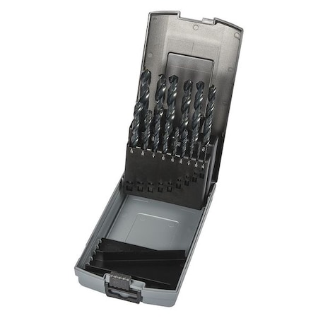 Precision Twist Drill HSS Steam Oxide 118deg Jobber Drill Set C15R10SET