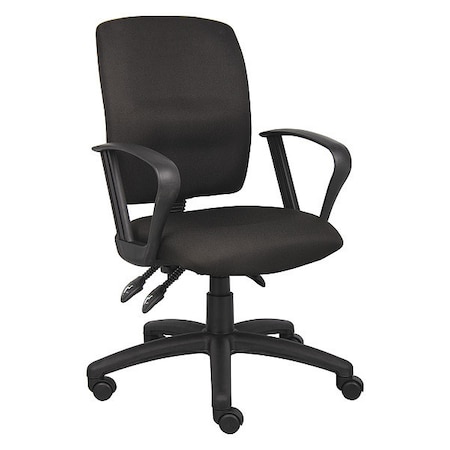 Boss Fabric Task Chair, Loop, Black B3037-BK