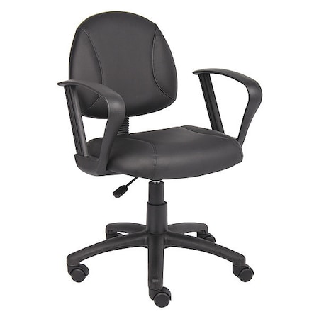 Boss Posture Chair, 25 in W 25" L 39-1/2" H, Loop, Leather Seat B307