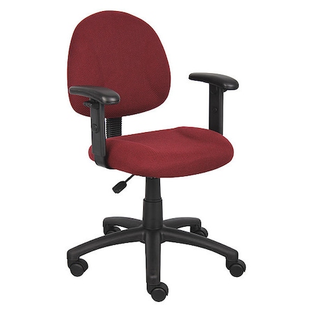 Boss B316 Posture Deluxe Office Task Chair, 25 in W 25" L 40" H, Adjustable, Tweed Seat B316-BY