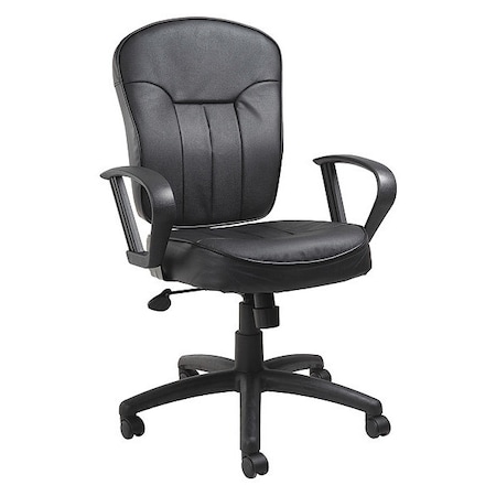 Boss Leather Task Chair, Loop, Black B1562