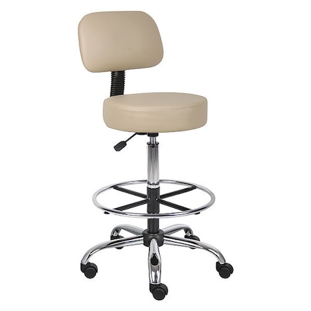 Boss Caressoft Medical/Drafting Stool W/ Back Cushion B16245-BG