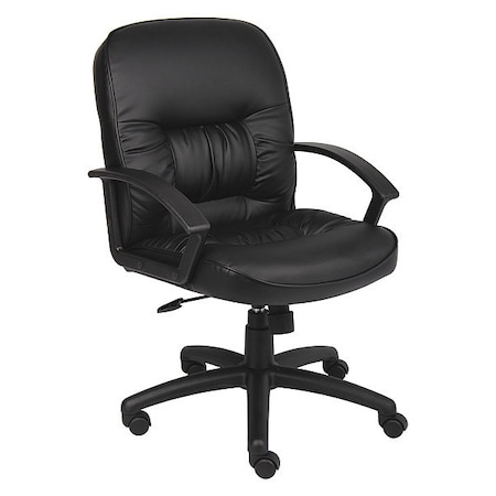 Boss Chair, 27 in W 28-1/2" L 42" H, Loop, Leather Seat B7306