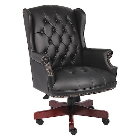 Boss Traditional Chair, Black Back, 30 in W 32" L 44" H, Fixed B800-BK