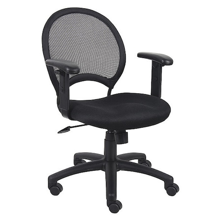 Boss Chair, 25 in W 25" L 38-1/2" H, Adjustable, Mesh Seat B6216