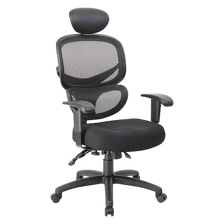 Boss Mesh Task Chair, Adjustable, Black B6338-HR