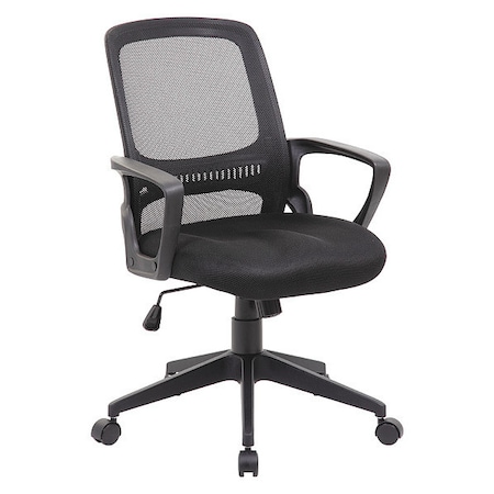Boss Mesh Task Chair, Adjustable, Black B6456-BK