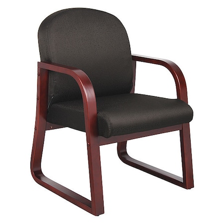 Boss B9570 Side Chair, Black Seat, Black Back, 24 in W 25" L 34" H, Fixed, Fabric Seat B9570-BK