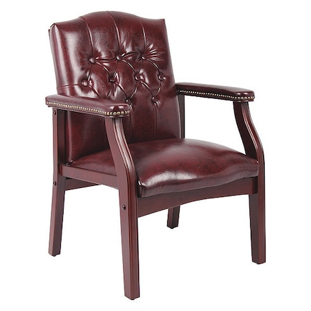 Boss Ivy League Guest Chair, 24-1/2 in W 27" L 35-1/2" H, Fixed, Vinyl Seat B959-BY