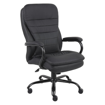 Boss Heavy Duty Double Plush Chair, Black Back, 33-1/2 in W 31" L 45-1/2" H, Fixed B991-CP