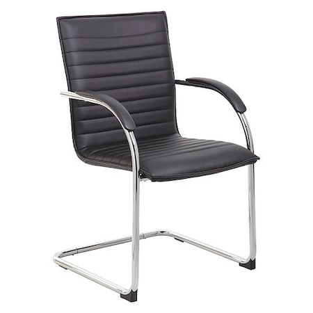 Boss B9536 Side Chair, Black Back, 23 in W 24-1/2" L 37-1/2" H, Fixed, Vinyl Seat B9536-BK-2