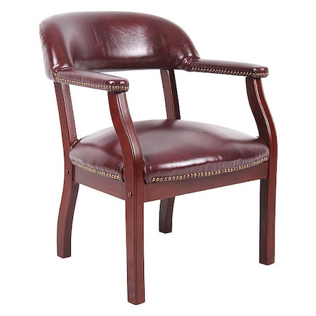 Boss Ivy League Executive Chair, 24 in W 26" L 31" H, Fixed, Vinyl Seat B9540-BY
