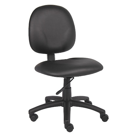Boss Vinyl Task Chair, Armless, Black B9090-CS