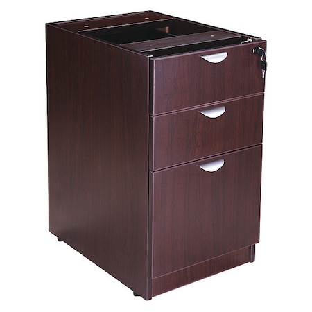 Boss Deluxe Pedestal-Full, Box/Box/File, 15.5"Wx22"D, Mahogany N166-M